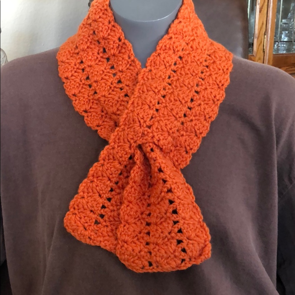 Neck warmer scarf fall color burnt orange